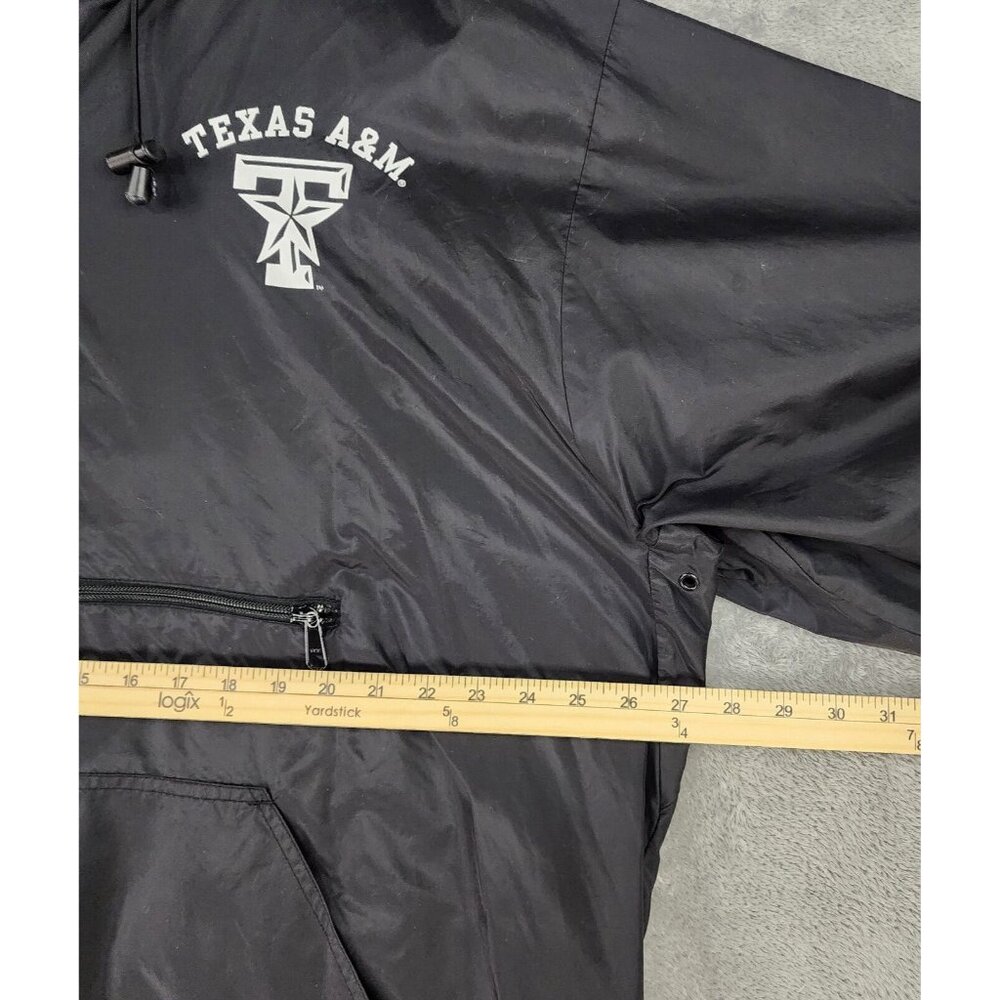 Luna Pier Texas A&M Jacket Mens XL Black White 1/2 Zip Pullover Windbreaker - Picture 4 of 10